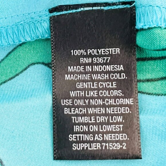 Worthington Maxi Skirt Suma Floral Faux Wrap Ruffle Blue Yellow Flowy Size M - Picture 10 of 10